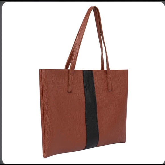 NIB! Vince Camuto Vegan Leather Two-tone Luck Tote - Picture 3 of 8